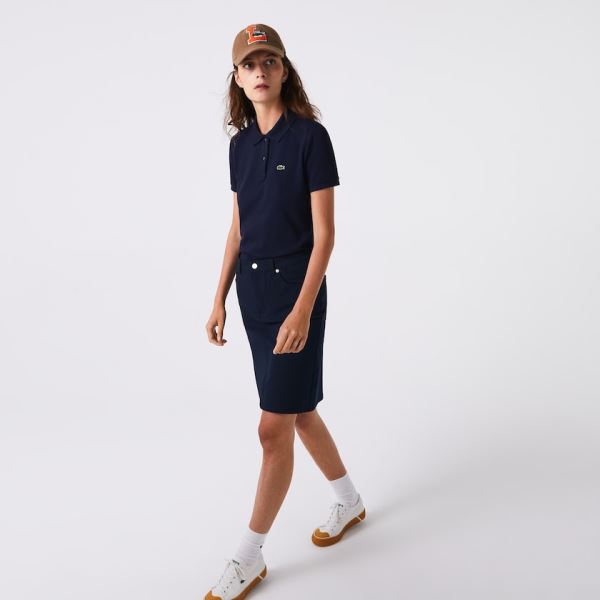 Lacoste Classic Fit Soft Cotton Petit Piqué Polo Dámské - Polo Tmavě Blankyt Blankyt | CZ-31DxEP